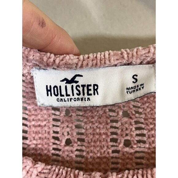 Retro Knit Sweater Pink S Cropped Y2K Preppy Chic Feminine Coquette Soft Cozy - Picture 2 of 7